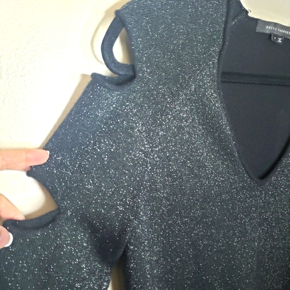 SKULL CASHMERE Tyrone Cutout Sleeve Cashmere Blend Sweater - Picture 4 of 9